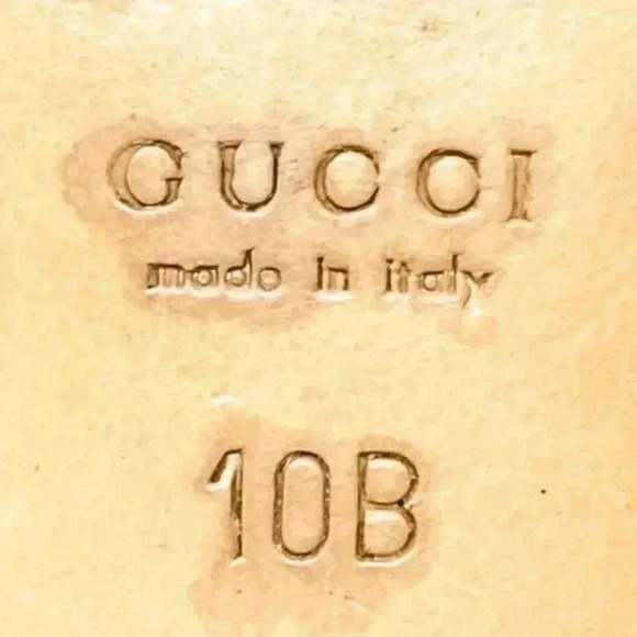 Gucci Brown Leather Gold Horsebit Chain Pointed Toe Kitten Heel Pumps Size 10 - Picture 13 of 15